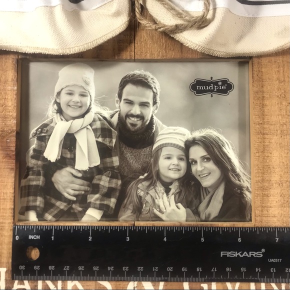 MUD PIE Thanks & Giving Photo Frame Natural Wood & Wire Ribbon - Picture 8 of 9